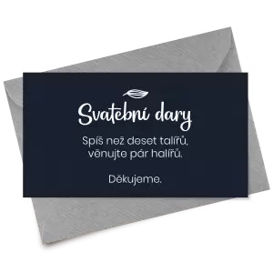 Papírová kartička dary JINDRA