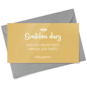 Papírová kartička dary JINDRA