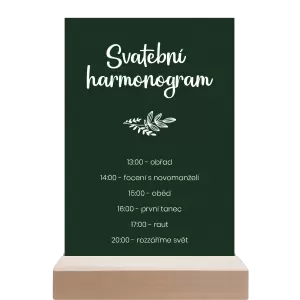 Papírový harmonogram JINDRA