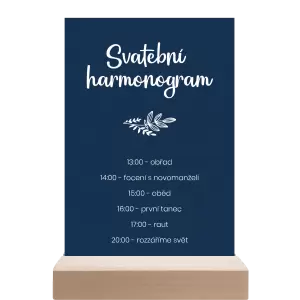 Papírový harmonogram JINDRA