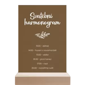 Papírový harmonogram JINDRA