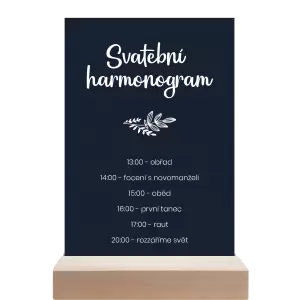 Papírový harmonogram JINDRA