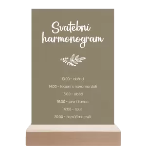 Papírový harmonogram JINDRA