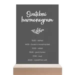 Papírový harmonogram JINDRA