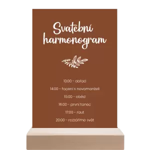 Papírový harmonogram JINDRA