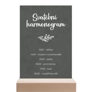 Papírový harmonogram JINDRA