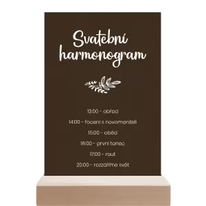 Papírový harmonogram JINDRA