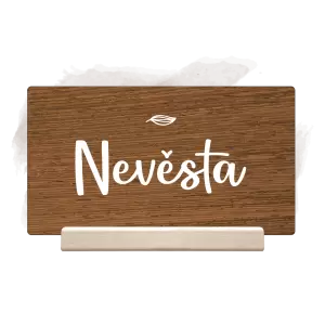 Dřevěná jmenovka JINDRA
