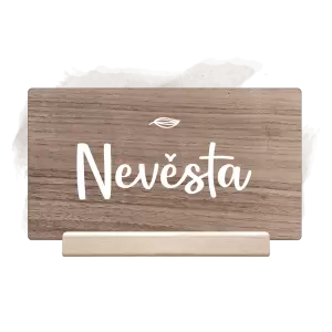 Dřevěná jmenovka JINDRA