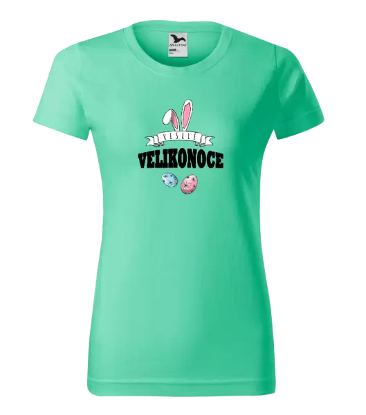 Dámské velikonoční tričko Veselé Velikonoce - uši