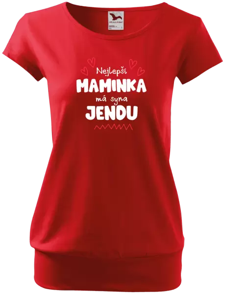 Dámské tričko Nejlepší maminka má syna - Jméno