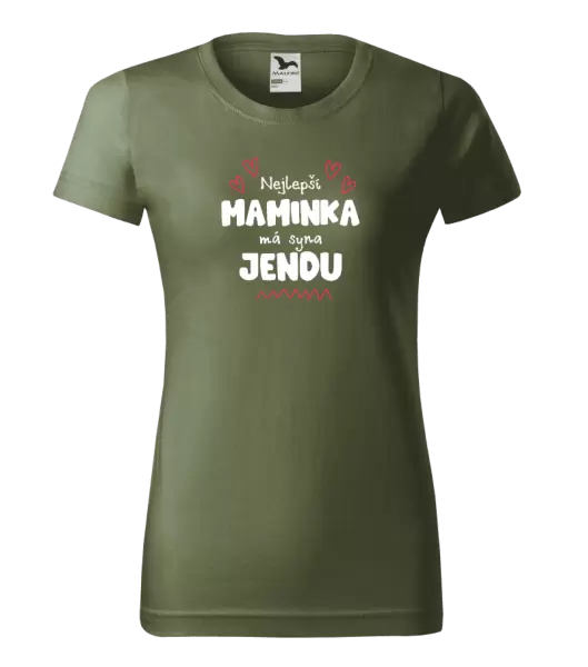 Dámské tričko Nejlepší maminka má syna - Jméno