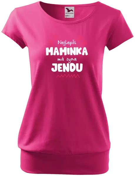 Dámské tričko Nejlepší maminka má syna - Jméno