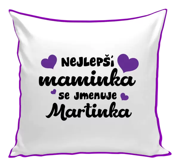 Polštář Nejlepší maminka se jmenuje - Jméno
