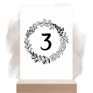 Plexi číslo stolu TOMA