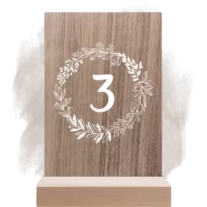 Dřevěné číslo stolu TOMA