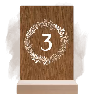 Dřevěné číslo stolu TOMA