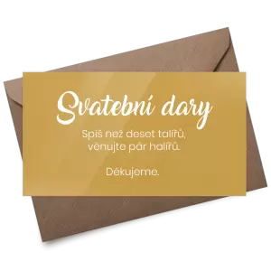 Plexi kartička dary TOMA