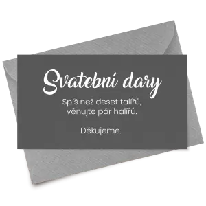 Papírová kartička dary TOMA