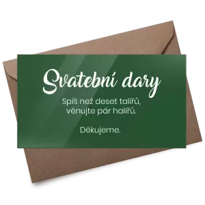 Plexi kartička dary TOMA