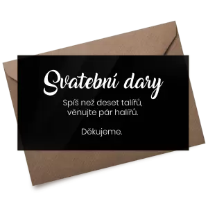 Plexi kartička dary TOMA