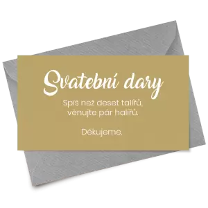 Papírová kartička dary TOMA