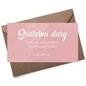 Plexi kartička dary TOMA