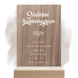 Dřevěný harmonogram TOMA