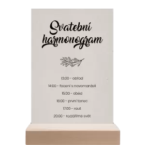 Papírový harmonogram TOMA