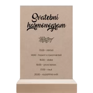 Papírový harmonogram TOMA