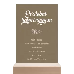 Papírový harmonogram TOMA