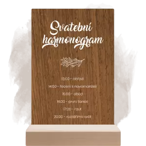 Dřevěný harmonogram TOMA