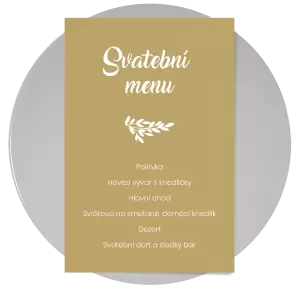 Papírové svatební menu TOMA