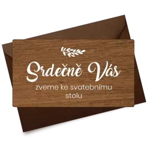 Dřevěná pozvánka TOMA
