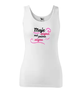 Dámské tílko Moje ségra má prima ségru