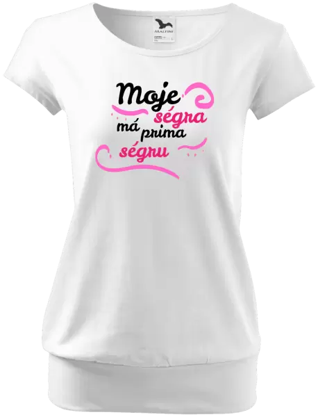 Dámské tričko Moje ségra má prima ségru