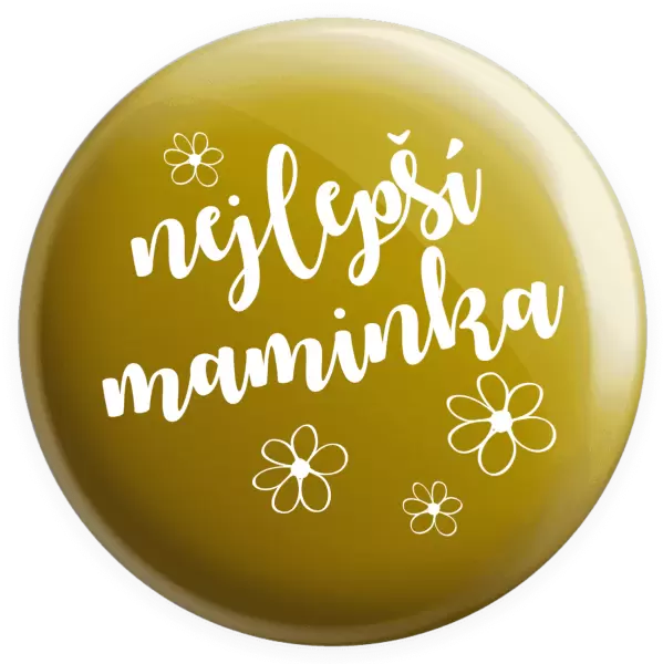 Placka Nejlepší maminka - kytičky