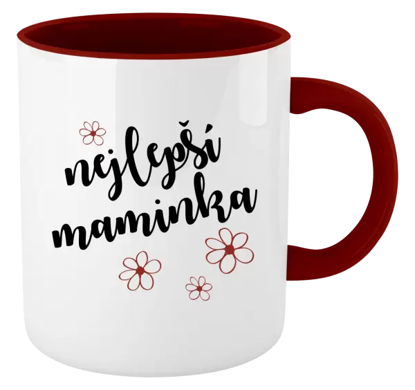 Hrnek Nejlepší maminka - kytičky