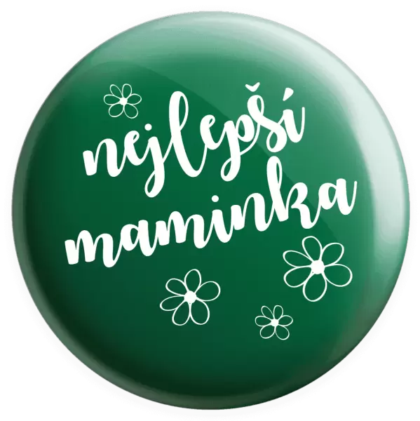 Placka Nejlepší maminka - kytičky
