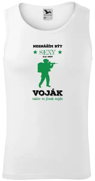 Pánské tílko Nesnáším být sexy, ale jsem voják