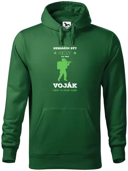 Pánská mikina Nesnáším být sexy, ale jsem voják