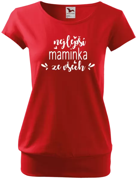 Dámské tričko nejlepší maminka ze všech - srdíčka
