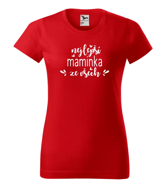 Dámské tričko nejlepší maminka ze všech - srdíčka