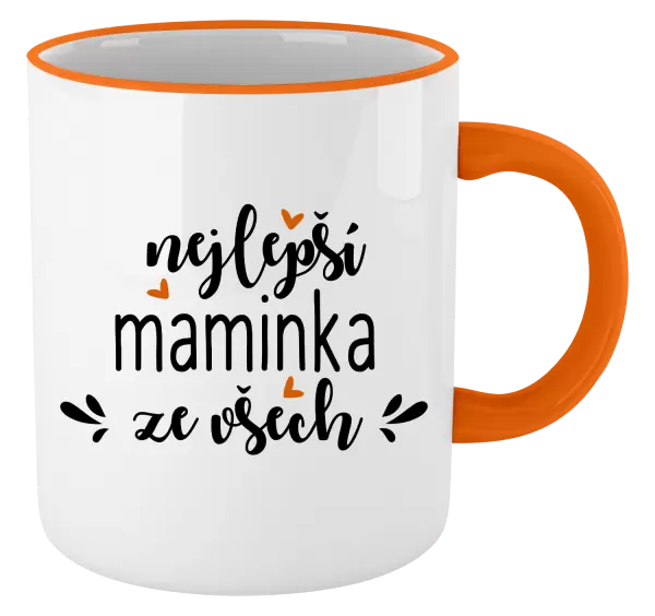 Hrnek nejlepší maminka ze všech - srdíčka