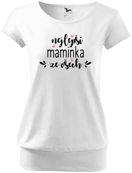 Dámské tričko nejlepší maminka ze všech - srdíčka