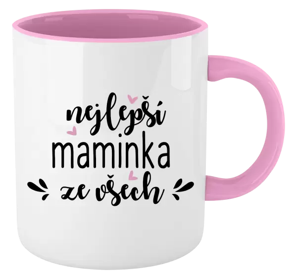 Hrnek nejlepší maminka ze všech - srdíčka