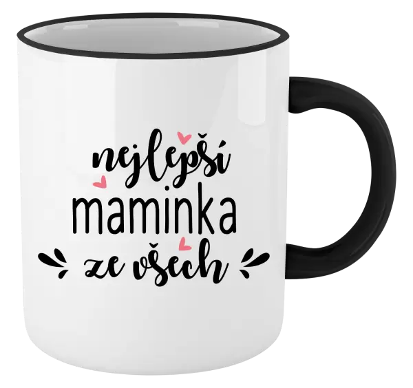 Hrnek nejlepší maminka ze všech - srdíčka