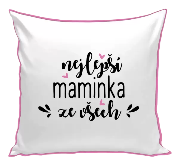 Polštář nejlepší maminka ze všech - srdíčka