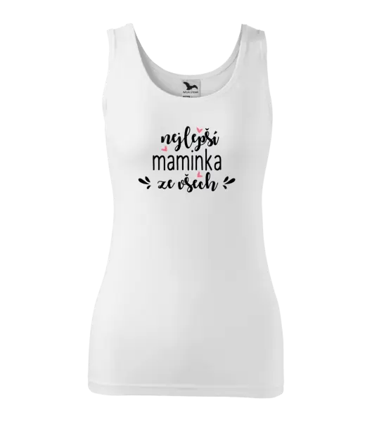 Dámské tílko nejlepší maminka ze všech - srdíčka
