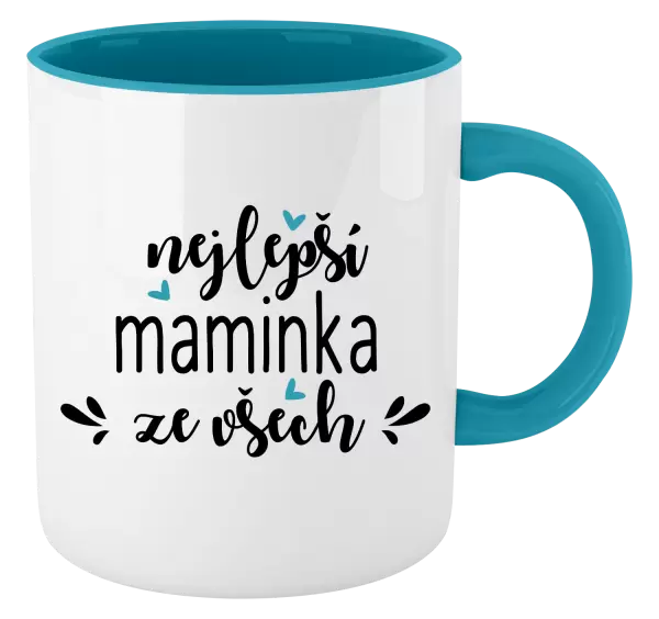 Hrnek nejlepší maminka ze všech - srdíčka